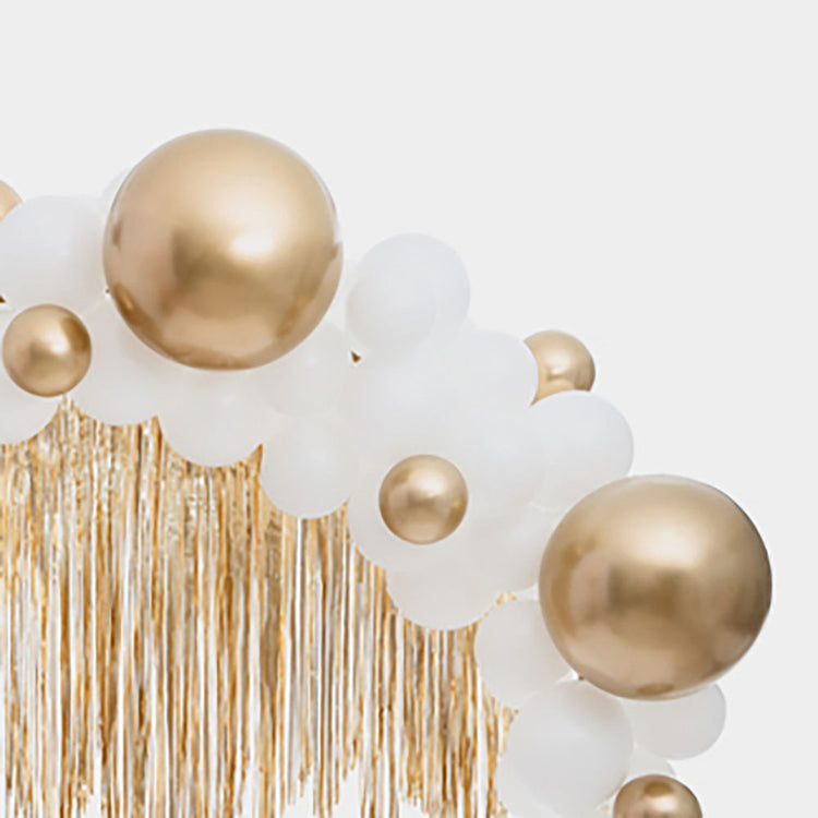Arche de ballons dorée : decoration mariage, decoration nouvel an