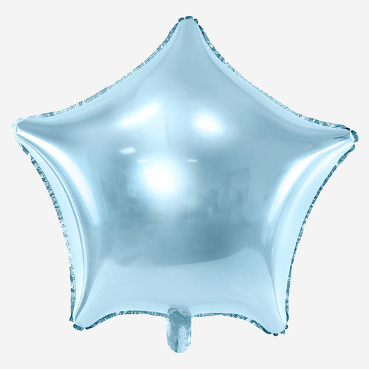 Blue star balloon for snow queen birthday, boy baby shower