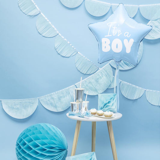 Baby shower garcon : toute la decoration de baby shower bleu