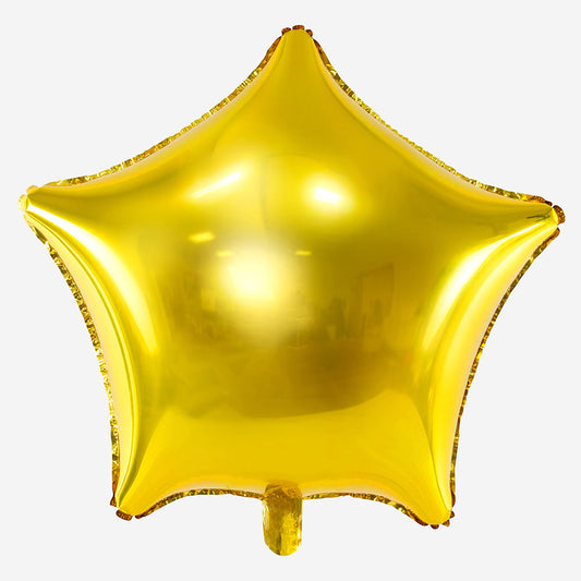 Ballon étoile dorée pour anniversaire fée, anniversaire super héros, aniversaire astronaute
