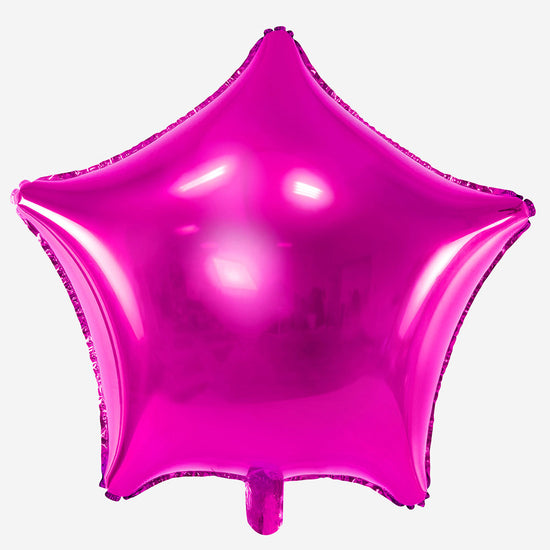 Ballon étoile rose pour anniversaire princesse, anniversaire licorne