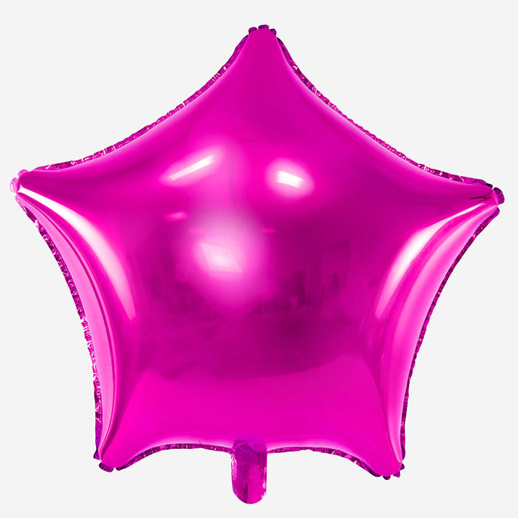 Globo estrella rosa para cumpleaños de princesa, cumpleaños de unicornio