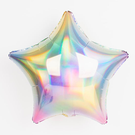 1 ballon aluminium Etoile pastel holographique - My Little Day