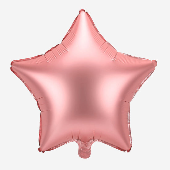Ballon étoile rose mat pour anniversaire princesse, anniversaire licorne