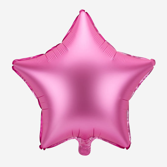 Globo estrella rosa fucsia para cumpleaños de princesa, cumpleaños de unicornio