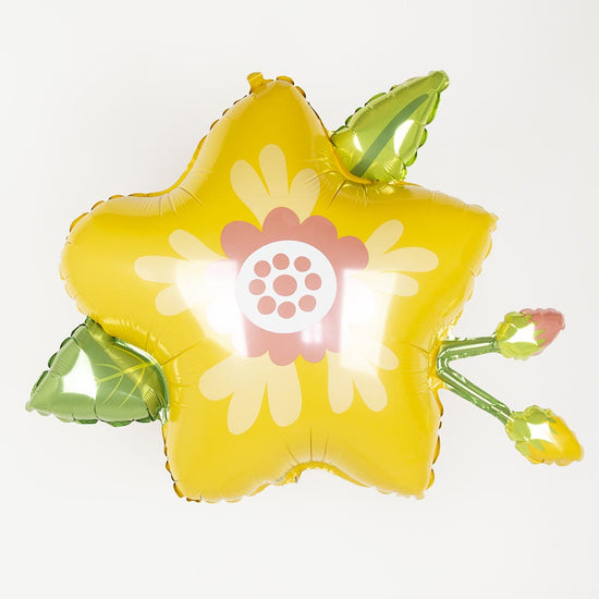 Globo de helio flor de fuego para decoración de cumpleaños de niña