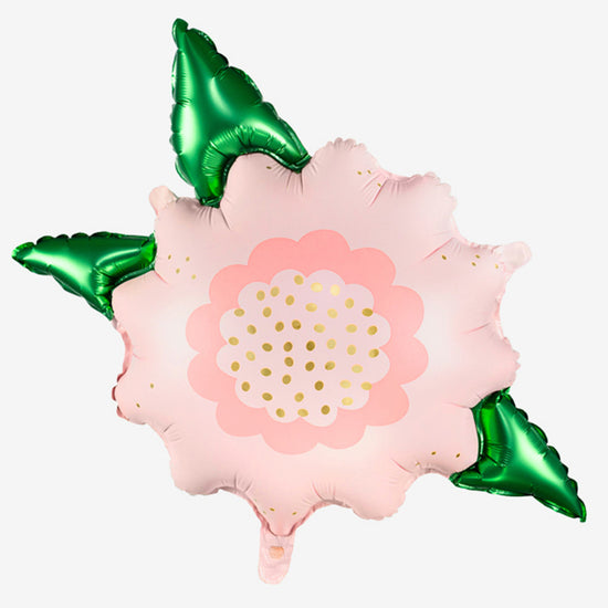 Ballon helium fleur rose pastel pour un anniversaire theme fleur