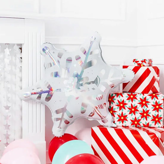 Snowflake balloon for children's birthday decoration snow queen