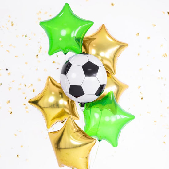 Montón de balones de fútbol para cumpleaños de fútbol, ​​decoración de copa mundial