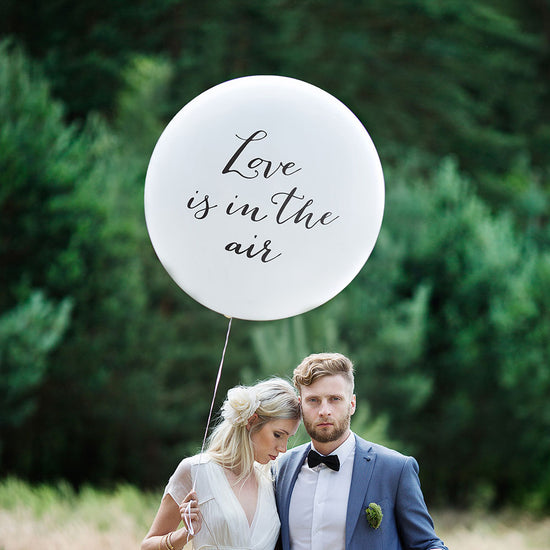 wedding decor: giant balloon love is in the air
