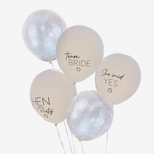 5 palloncini nudi puri per la decorazione di addio al celibato