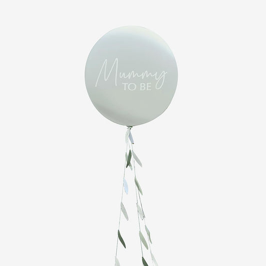 Mom to be sage balloon for mixed baby shower decoration