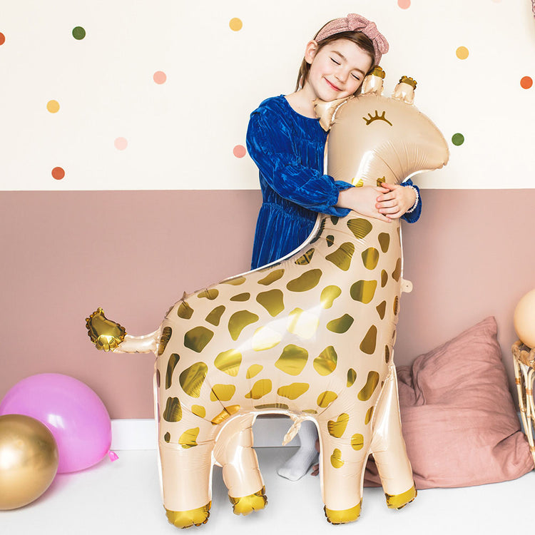 Globo gigante jirafa para cumpleaños infantil con temática de safari