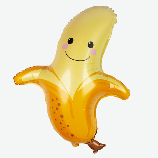 Palloncino a elio banana per la decorazione originale del compleanno del bambino