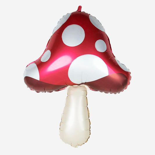 Birthday decoration: helium balloon in the shape of a mushroom