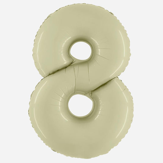 Ballon chiffre géant vert olive - Déco anniversaire et mariage
