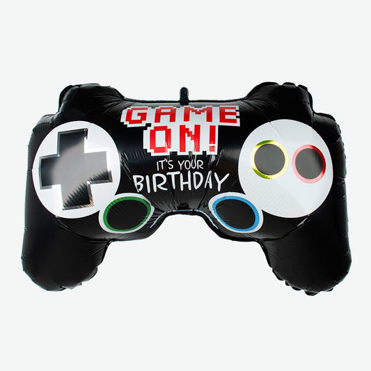 Video game controller mylar balloon for teen birthday decoration