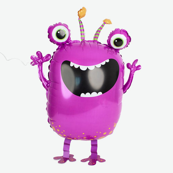 Ballon helium monstre violet - Decoration anniversaire enfant