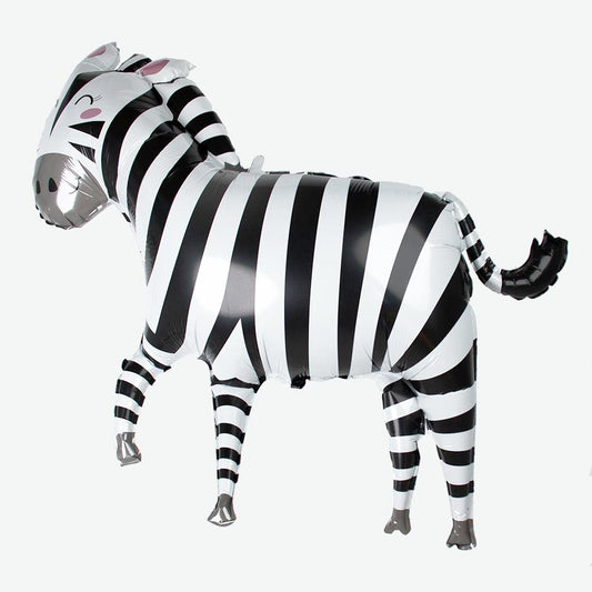 Palloncino in mylar zebrato per la decorazione originale del compleanno del safari