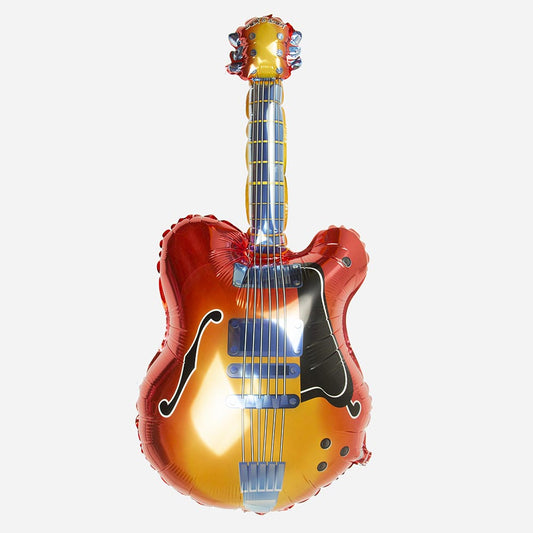 Globo de helio de guitarra para decoración de cumpleaños de estrella de rock