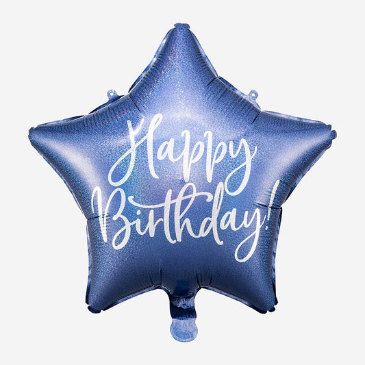 Happy birthday star balloon: child birthday decoration
