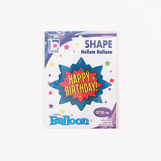 packaging ballon super heros : deco anniversaire enfant