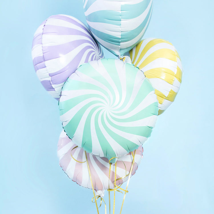 Bunch of pastel balloons for birthday or baby shower decoration.