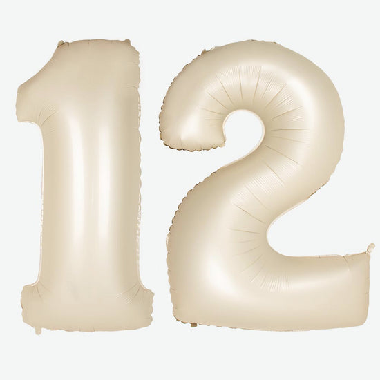 Ballon helium geant blanc pour fete anniversaire avec chiffre 