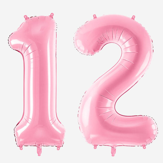 Palloncino gigante rosa con numero per la decorazione del compleanno del bambino, compleanno degli adulti