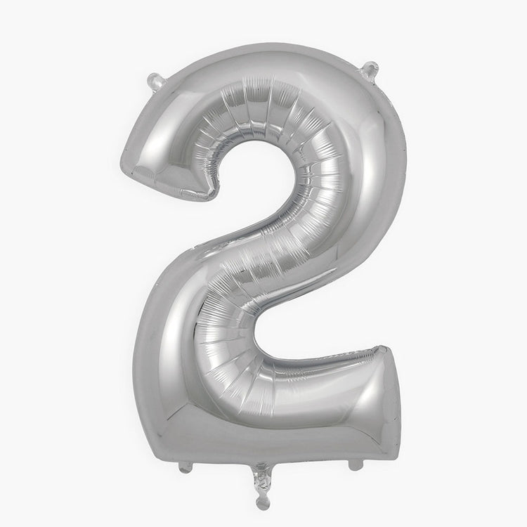 Ballon Chiffre 18 Argenté 100 Cm – Pour Anniversaire, Mariage, événement – Réutilisable à L’hélium