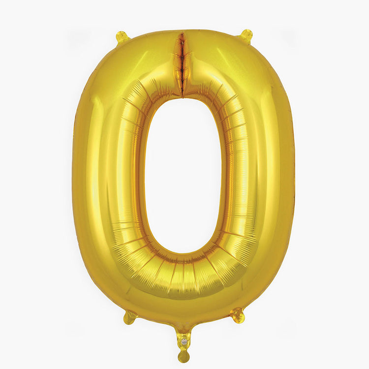 Ballon hélium géant chiffre 0 ballon doré pour décoration fête anniversaire