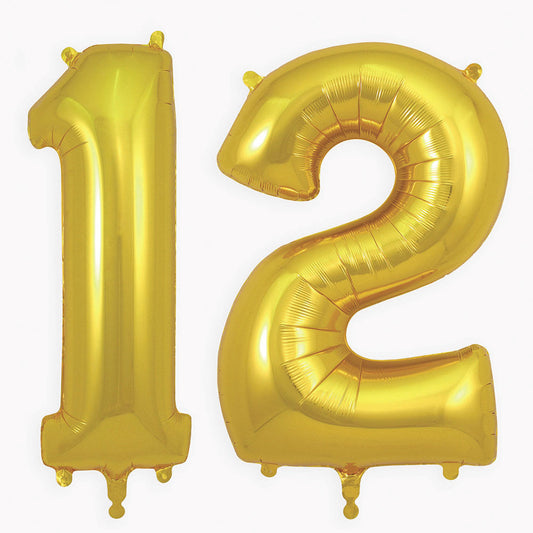 Ballon hélium géant chiffre ballon doré pour décoration fête anniversaire 