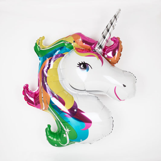 Multicolored unicorn balloon for decoration theme birthday girl and evjf.