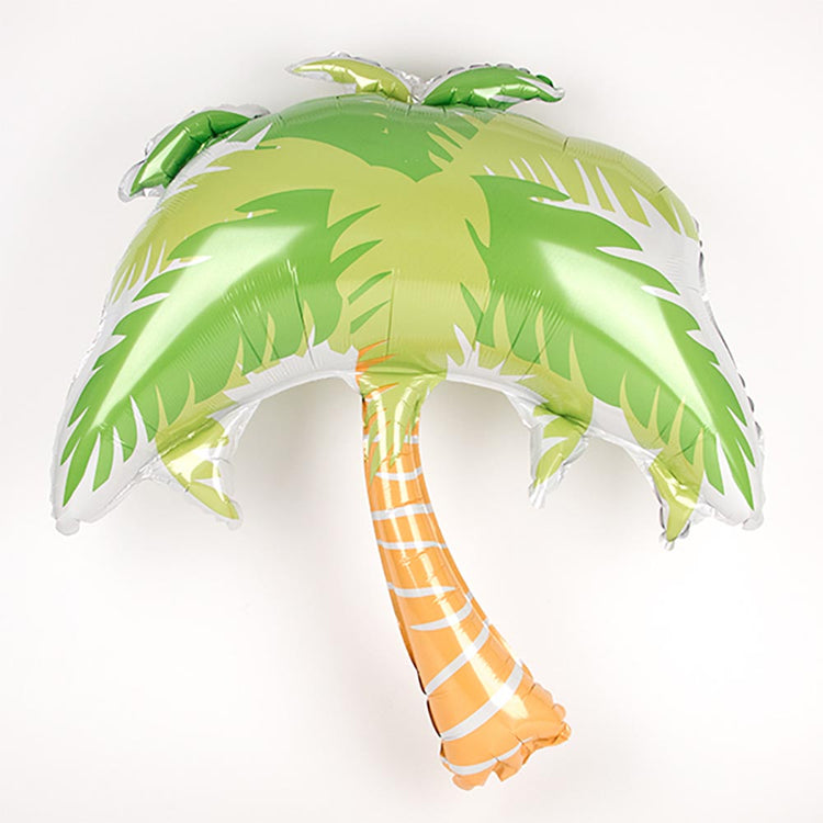 Palm tree balloon to inflate with a helium tank for tropical party decoration