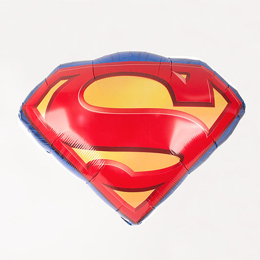 Superman balloon to inflate with helium for a super hero birthday