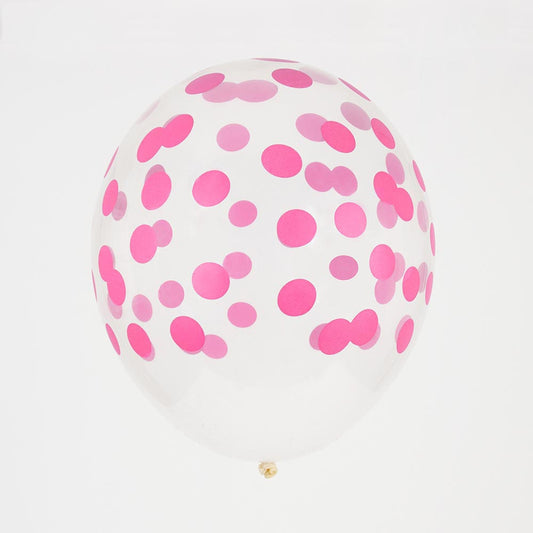 My Little Day fuchsia confetti balloons for party or birthday decoration.