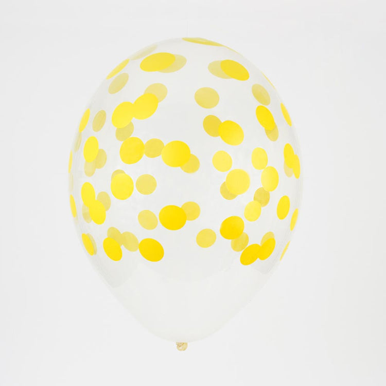 Globo transparente con lunares amarillos para decoración de globos de cumpleaños