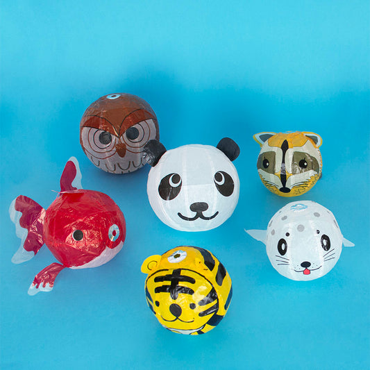 Globos de papel japoneses con forma de animales para la decoración de un cumpleaños infantil