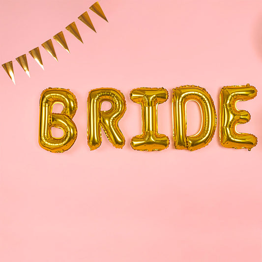 Palloncini con lettere dorate da sposa per decorazioni evjf e decorazioni nuziali