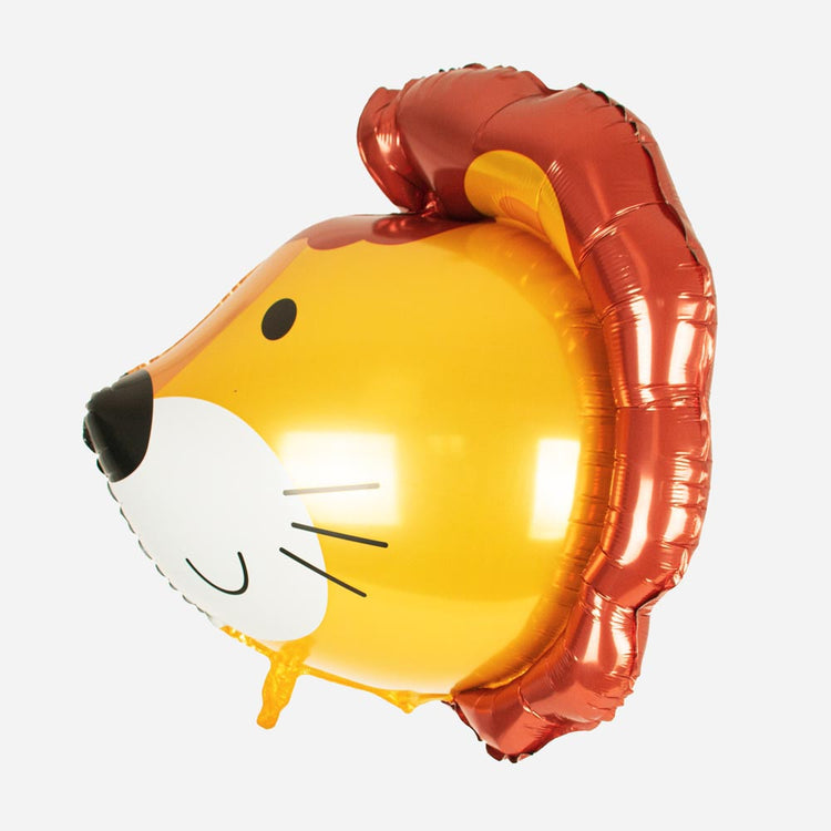Ballon tete de lion de profil pour decoration anniversaire enfant safari