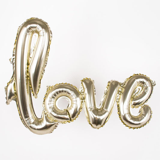 love golden balloon for wedding decoration, evjf decoration, baby shower decoration