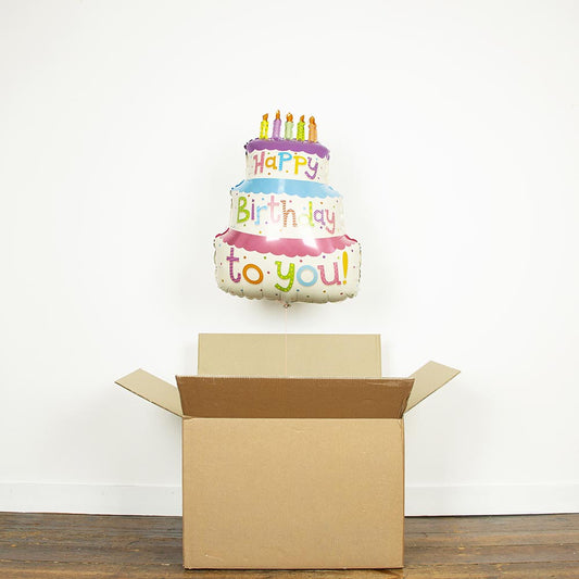 Decorazione di compleanno del bambino: torta a palloncino di elio per il compleanno