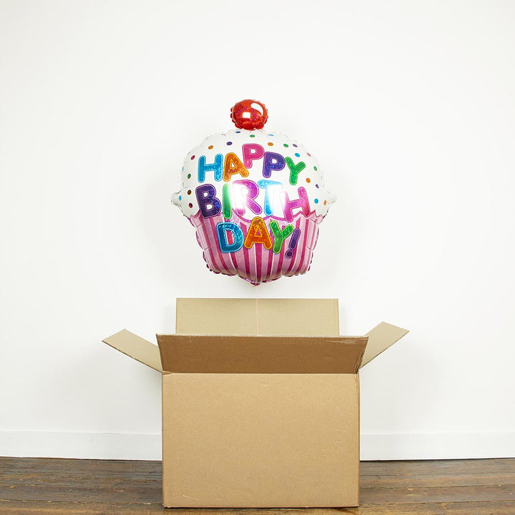 Déco anniversaire cupcake : ballon hélium cupcake pour anniversaire