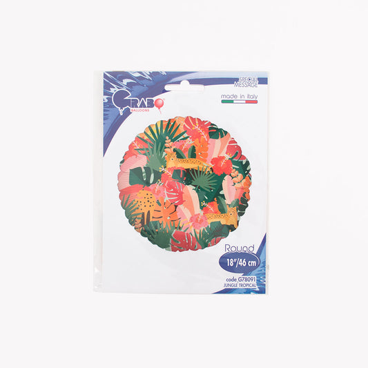 packaging ballon motif animaux tropicaux