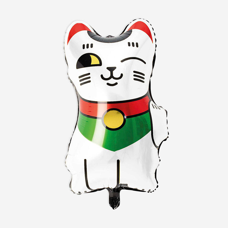 Ballon chat porte bonheur pour décoration anniversaire thème japon