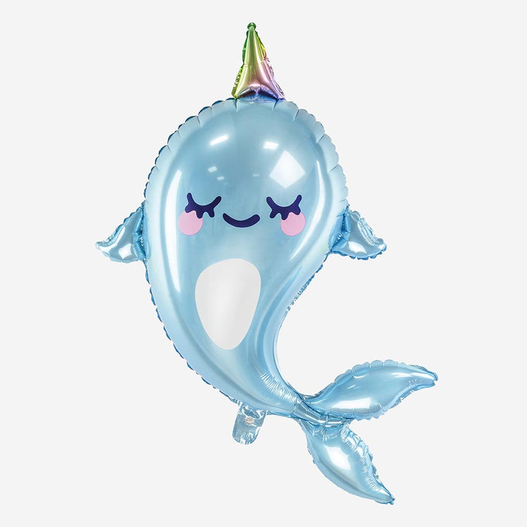 Ballon narval pour décoration anniversaire enfant animaux de la mer