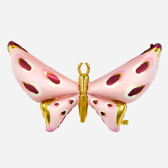 Arche de ballon rose et vert papillon