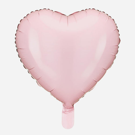 Ballon hélium coeur rose pour decoration bapteme enfant fille