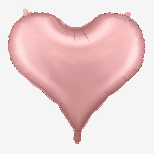 Ballon hélium en forme de coeur rose pour décoration mariage