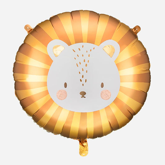 Ballon hélium lion pour decoration anniversaire safari enfant